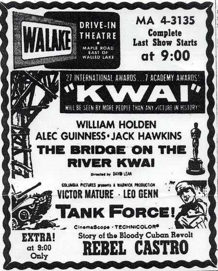 Walake Drive-In Theatre - Old Ad